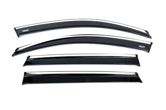 Window vents with chrome (4 PCs, Niken) for Skoda Kamiq - Reelken Auto