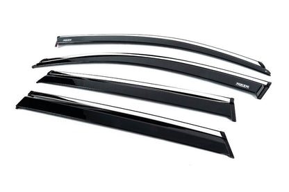 Window vents with chrome (4 PCs, Niken) for Skoda Kamiq - Reelken Auto