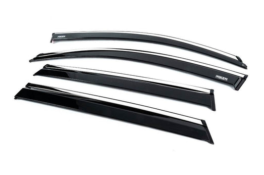 Window vents with chrome (4 PCs, Niken) for Skoda Kamiq - Reelken Auto