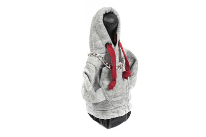 Gear Shift Cover Hoodie (grey, burgundy cord) - image 3