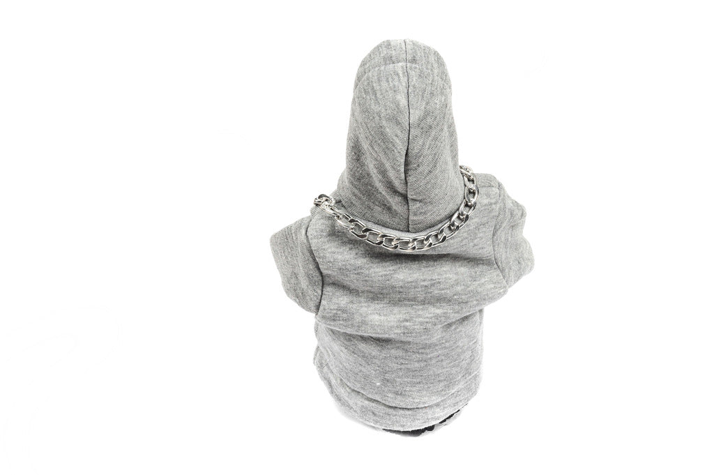 Gear Shift Cover Hoodie (grey, burgundy cord) - image 4