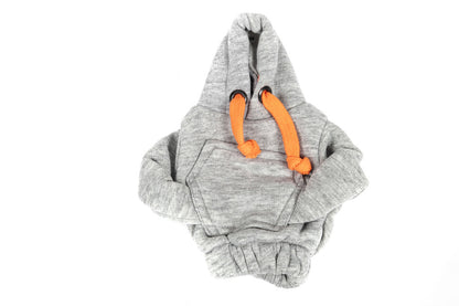 Gear Shift Cover Hoodie (grey, orange drawstring) - image 3