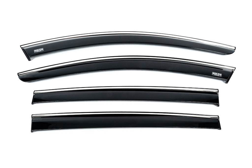 Window vents with chrome (4 PCs, Niken) for Dacia Sandero 2021↗ - Reelken Auto