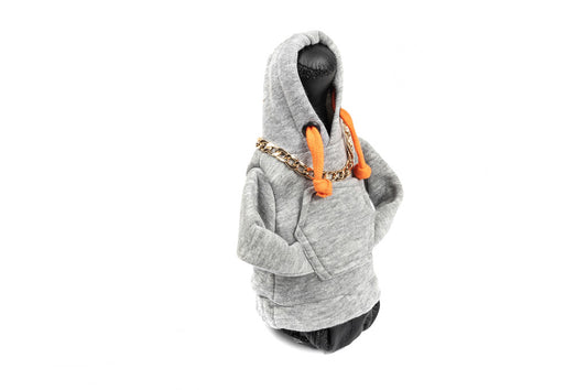 Gear Shift Cover Hoodie (grey, orange drawstring) - image 2