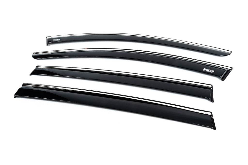 Window vents with chrome (4 PCs, Niken) for Dacia Sandero 2021↗ - Reelken Auto