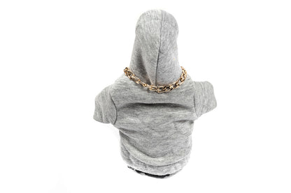 Gear Shift Cover Hoodie (grey, orange drawstring) - image 4