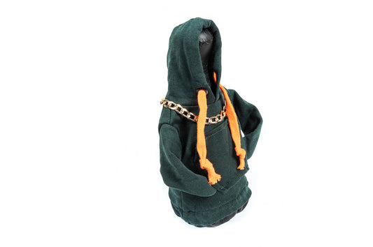 Gear Shift Knob Cover Hoodie Style (green, orange drawstring) - image 2