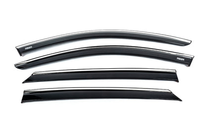 Window deflectors with chrome trim (4 pcs, Niken) for Opel Astra L 2022- - image 1