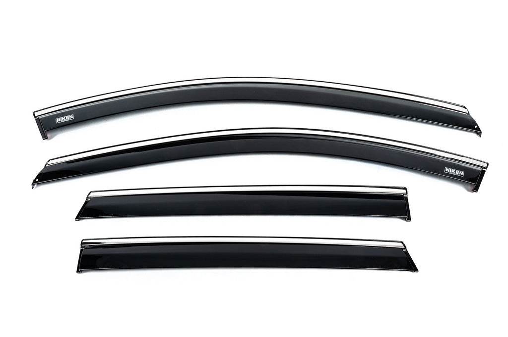 Window vents with chrome (4 PCs, Niken) for Hyundai I-20 2020↗ - Reelken Auto