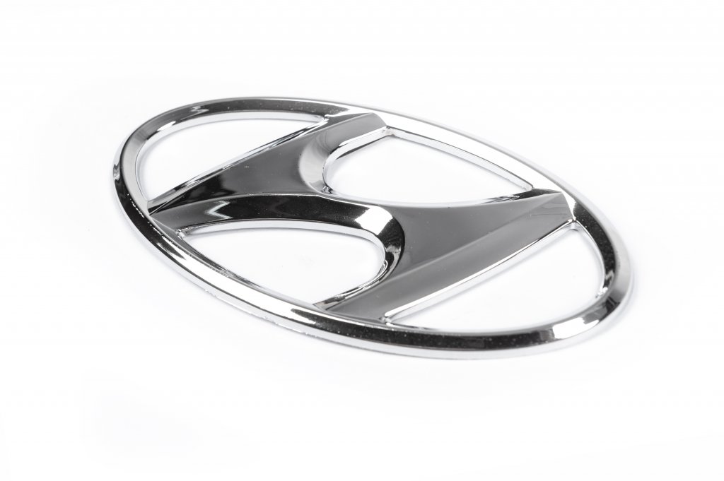 Emblem (self-adhesive, 125 mm (65 mm)) for Hyundai Accent 2000-2006 - image 1
