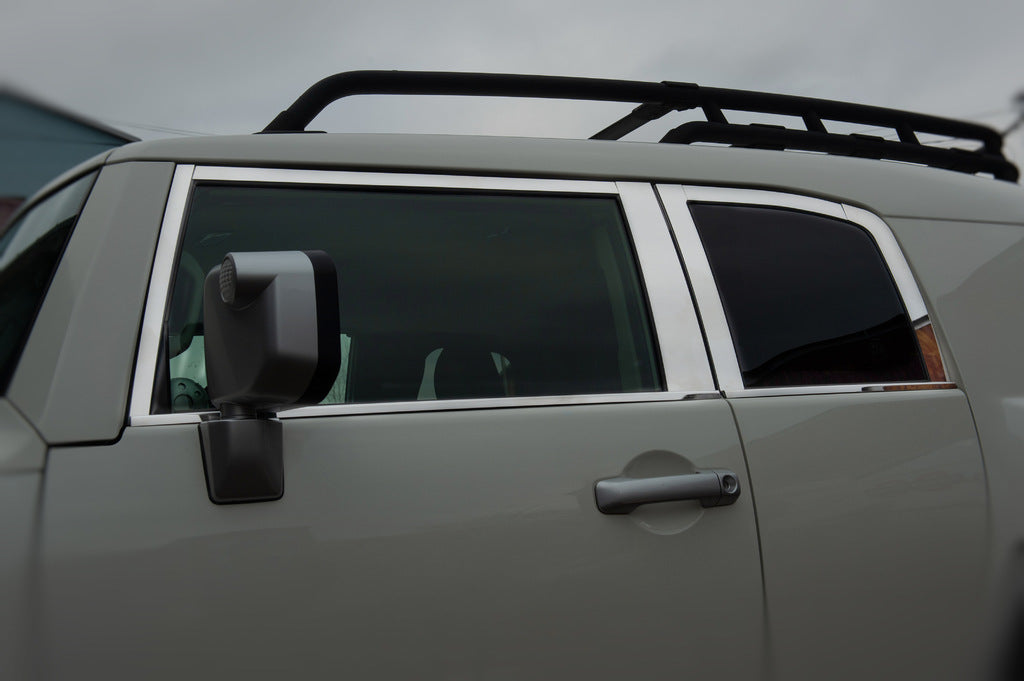 Window Trim Set Stainless Steel 16pcs for Toyota FJ Cruiser 2006-2022 - image 3