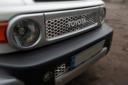 Chrome Grill Covers (Stainless Steel) for Toyota FJ Cruiser 2006-2022 - image 2