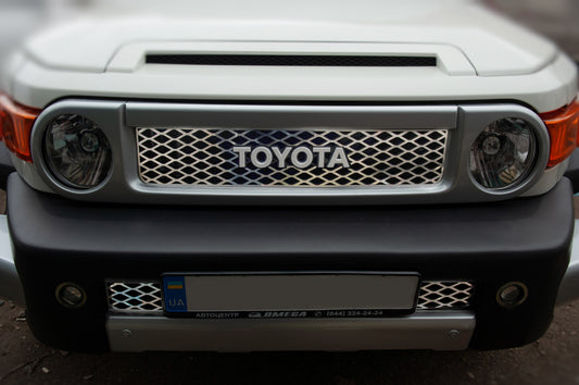 Chrome Grill Covers (Stainless Steel) for Toyota FJ Cruiser 2006-2022 - image 1
