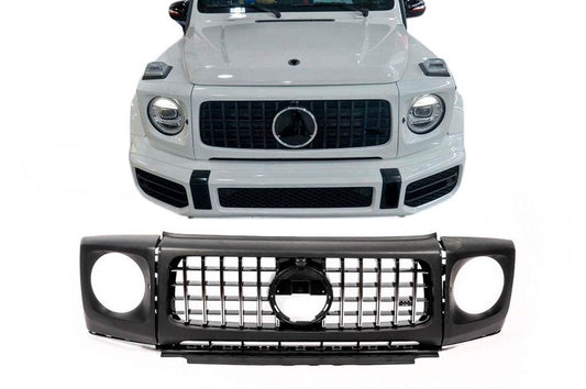 Grille and overlays on G63 headlights for Mercedes G class W463 2018-2024 - Reelken Auto