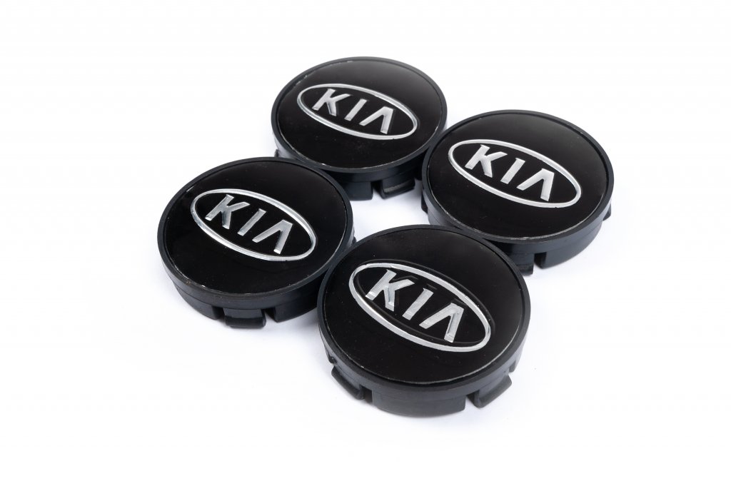 Wheel center caps 57/55.5mm kia60tur (4 pcs) for KIA - image 1