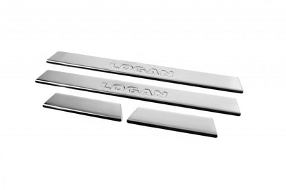 Door Sill Protectors Carmos V2 (4 pcs, Stainless Steel) for Renault Logan MCV 2013-2022 - image 3