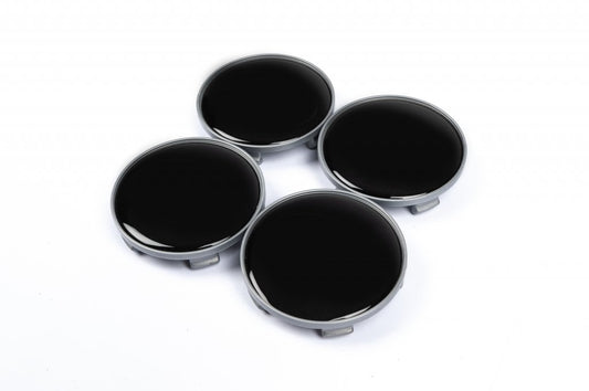 Wheel center caps 57/55.5 mm V1 black (4 pcs) for Toyota - image 1