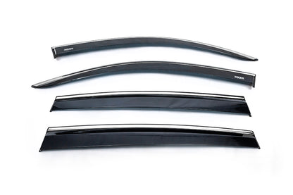 Window Deflectors with Chrome Trim (4 pcs, Niken) for Volkswagen Tiguan 2016-2023 - image 1