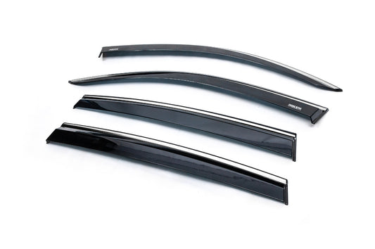 Window Deflectors with Chrome Trim (4 pcs, Niken) for Volkswagen Tiguan 2016-2023 - image 2