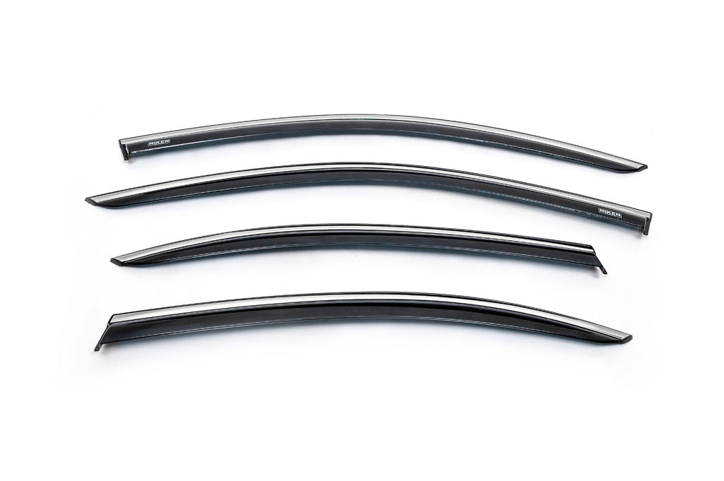 Window Deflectors with Chrome Trim SD (4 pcs, Niken) for Skoda Superb 2015-2024 - image 4