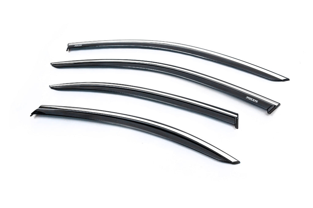 Window Deflectors with Chrome Trim SD (4 pcs, Niken) for Skoda Superb 2015-2024 - image 5