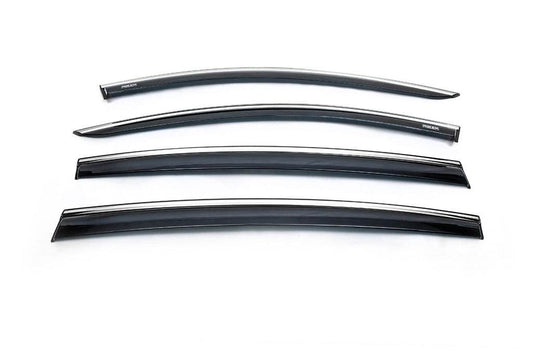 Window vents with chrome HB (4 PCs, Niken) for Renault Sandero 2013-2022 - Reelken Auto