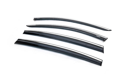 Window deflectors with chrome trim (4 pcs, Niken) for Dacia Sandero 2013-2020 - image 3
