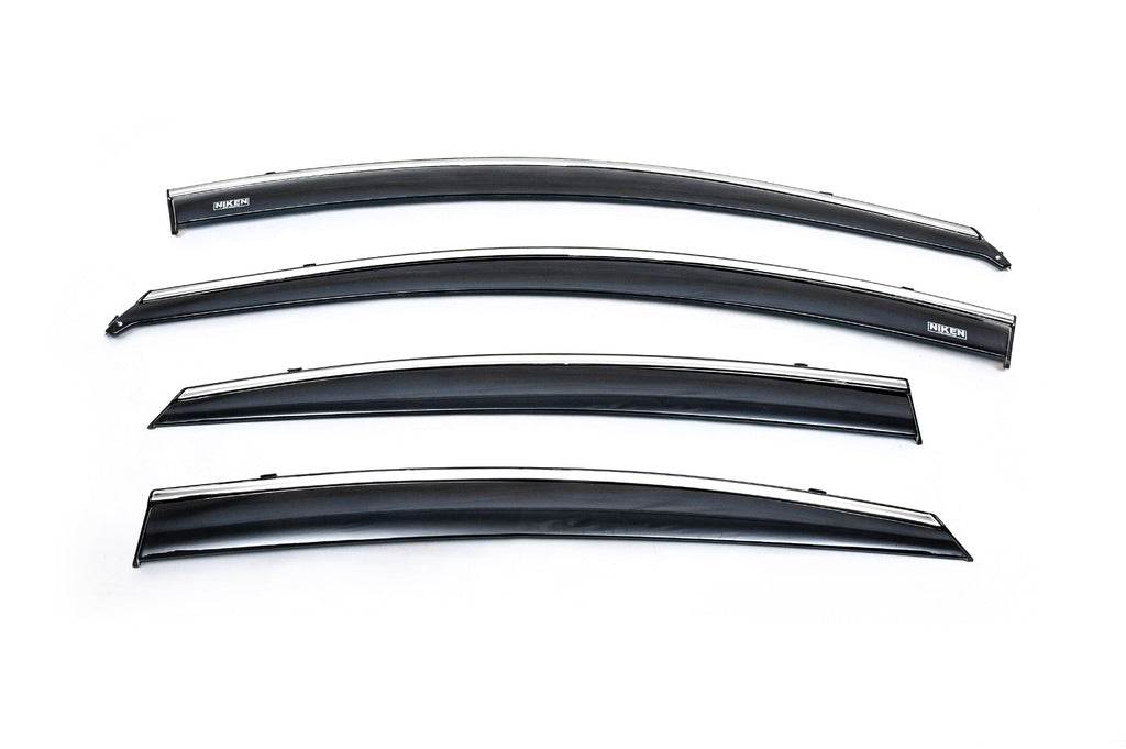 Window vents with chrome SD (4 PCs, Niken) for Hyundai Accent 2011-2017 - Reelken Auto
