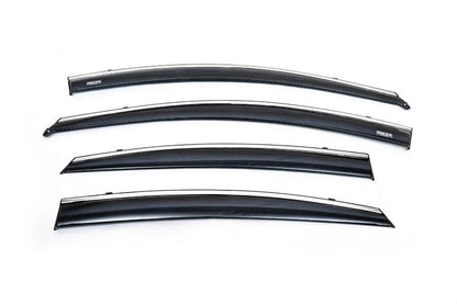Window vents with chrome SD (4 PCs, Niken) for Hyundai Accent 2011-2017 - Reelken Auto