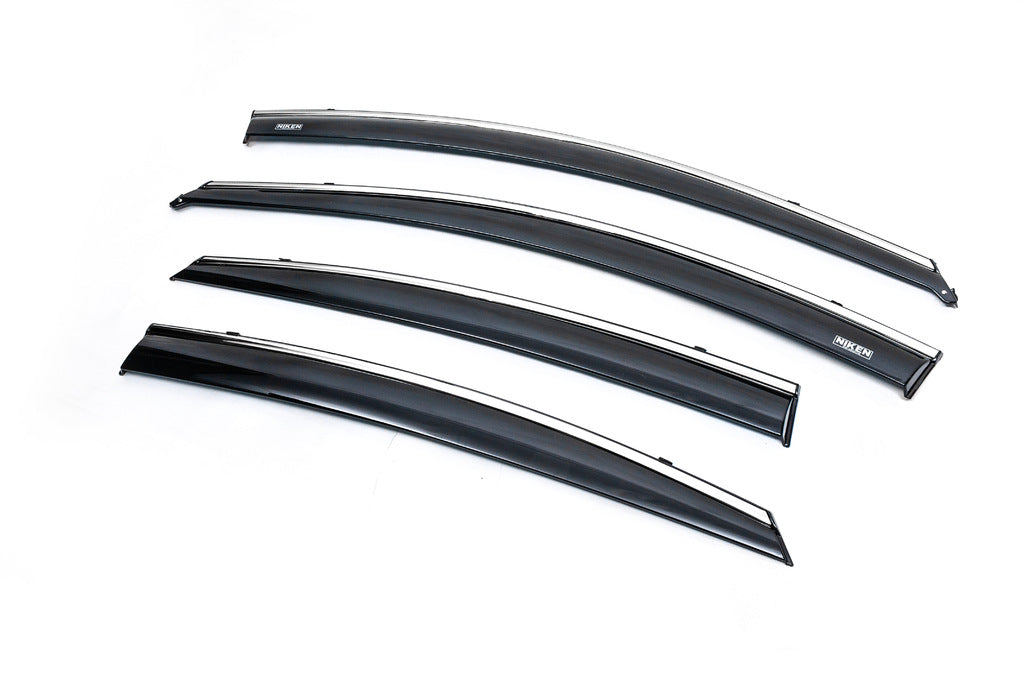 Window Deflectors with Chrome Trim SD (4 pcs, Niken) for Hyundai Accent 2011-2017 - image 5