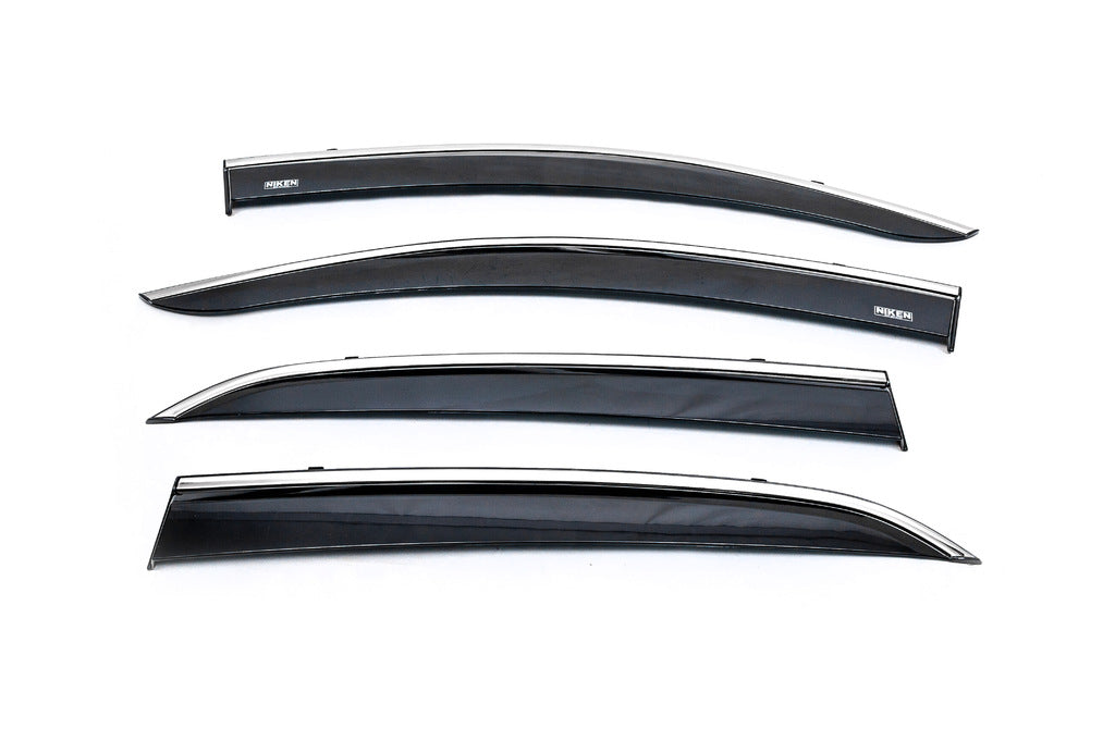Window deflectors with chrome trim (4 pcs, Niken) for Opel Mokka 2012-2021 - image 7