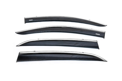 Window deflectors with chrome trim (4 pcs, Niken) for Opel Mokka 2012-2021 - image 7