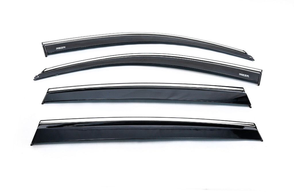 Window Deflectors with Chrome Trim (4 pcs, Niken) for Volkswagen Tiguan 2007-2016 - image 6