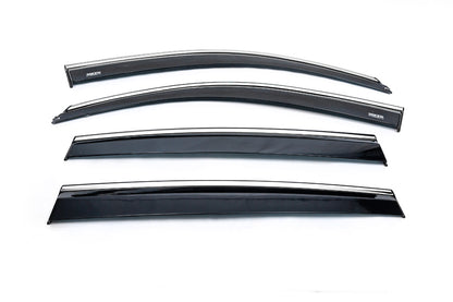 Window Deflectors with Chrome Trim (4 pcs, Niken) for Volkswagen Tiguan 2007-2016 - image 6