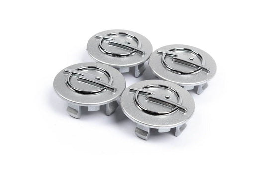 Wheel caps 54/43mm gray (4 pcs.) for Opel - Reelken Auto