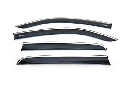 Chromed visors (4 pieces, Niken) for Volkswagen Amarok 2010-2022 - Reelken Auto