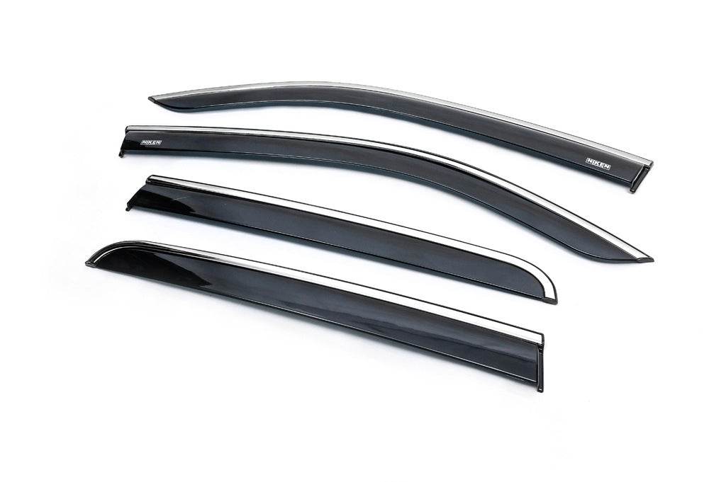 Chromed visors (4 pieces, Niken) for Volkswagen Amarok 2010-2022 - Reelken Auto