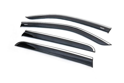 Chromed visors (4 pieces, Niken) for Volkswagen Amarok 2010-2022 - Reelken Auto