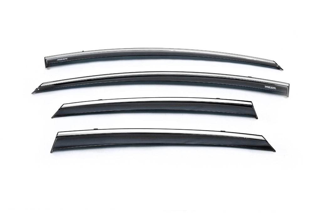Window vents with chrome HB (4 PCs, Niken) for Ford Fiesta 2008-2017 - Reelken Auto