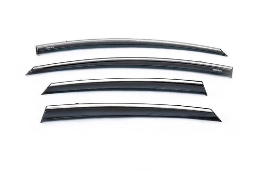Window vents with chrome HB (4 PCs, Niken) for Ford Fiesta 2008-2017 - Reelken Auto