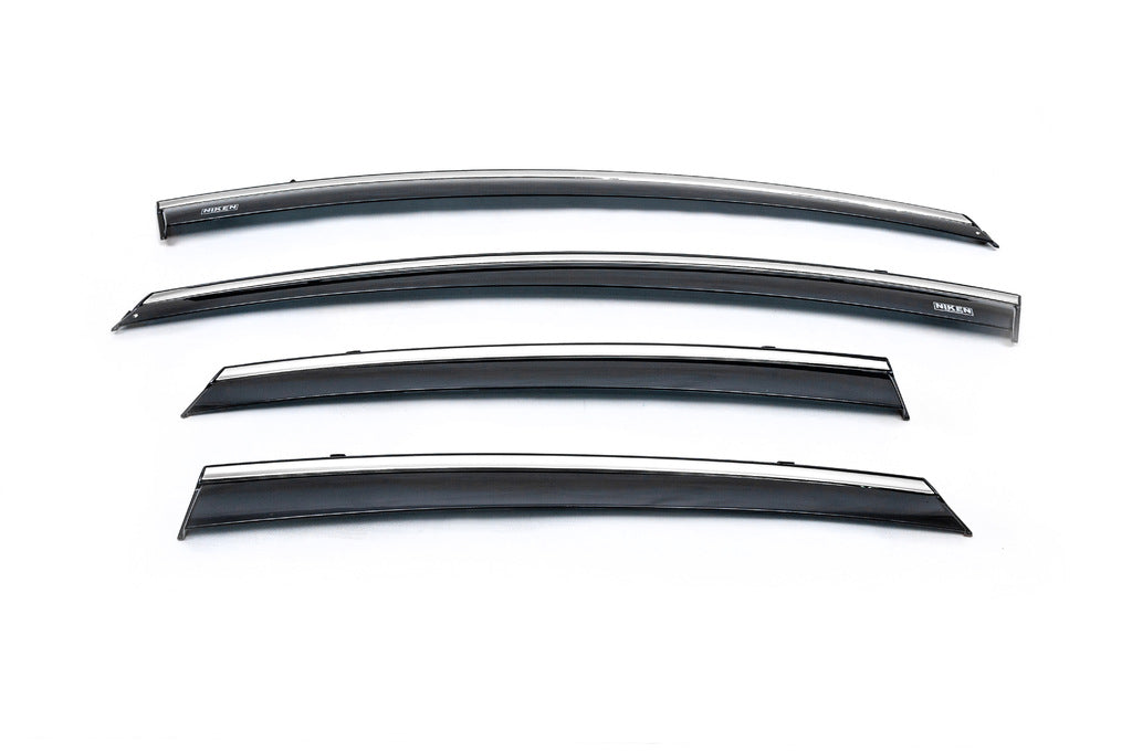 Window Deflectors with Chrome Trim HB (4 pcs, Niken) for Ford Fiesta 2008-2017 - image 1