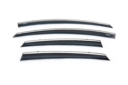 Window Deflectors with Chrome Trim HB (4 pcs, Niken) for Ford Fiesta 2008-2017 - image 1