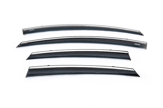 Window Deflectors with Chrome Trim HB (4 pcs, Niken) for Ford Fiesta 2008-2017 - image 1