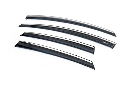 Window vents with chrome HB (4 PCs, Niken) for Ford Fiesta 2008-2017 - Reelken Auto