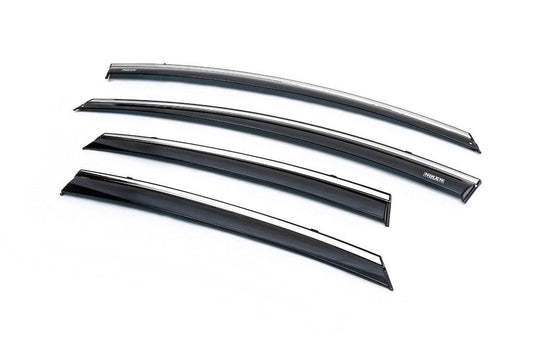 Window vents with chrome HB (4 PCs, Niken) for Ford Fiesta 2008-2017 - Reelken Auto