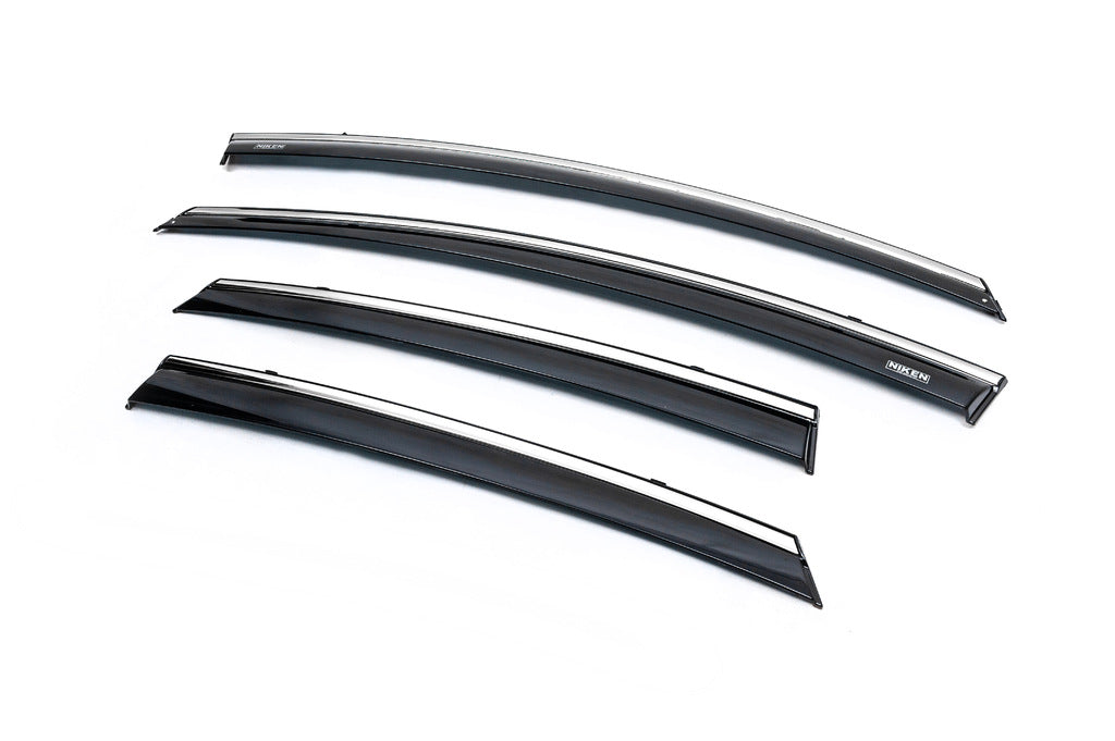 Window Deflectors with Chrome Trim HB (4 pcs, Niken) for Ford Fiesta 2008-2017 - image 2