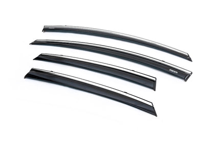 Window Deflectors with Chrome Trim HB (4 pcs, Niken) for Ford Fiesta 2008-2017 - image 2