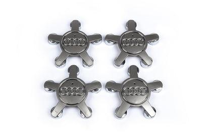 Wheel Center Caps Star (4 pcs, ABS) for Audi - image 2