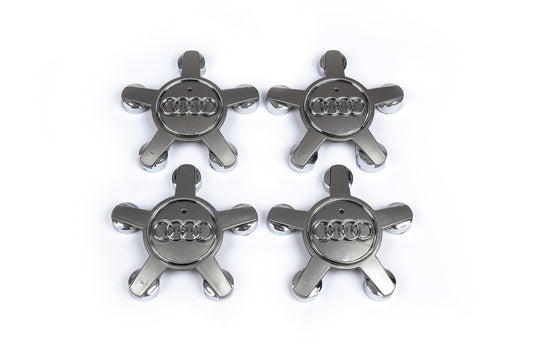 Wheel Center Caps Star (4 pcs, ABS) for Audi - image 2