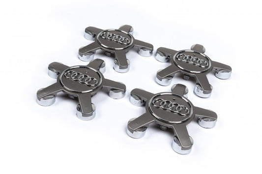 Wheel Center Caps Star (4 pcs, ABS) for Audi - image 1